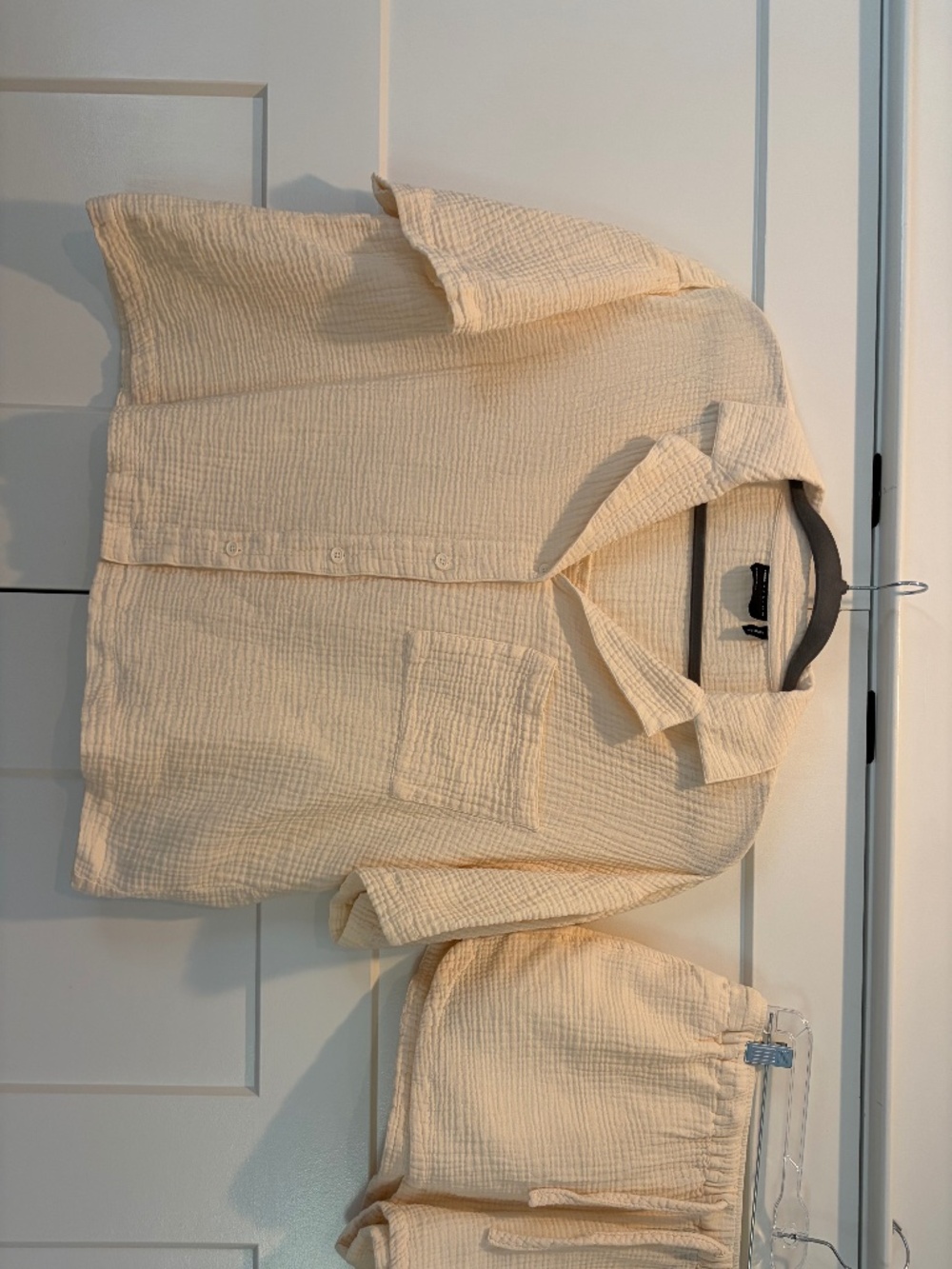 Asos cotton gauzy short set